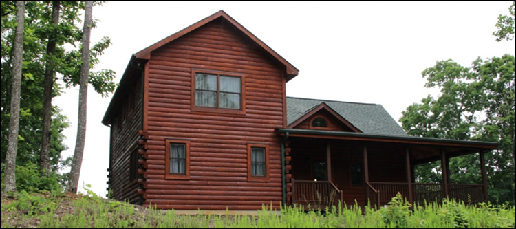 Professional Log Home Borate Application  Russell County, Virginia